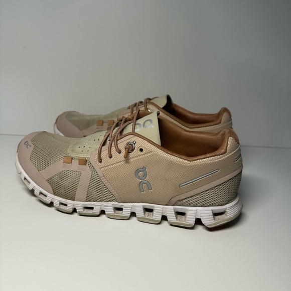 On Cloud Womens Rose/Sand Sneakers - Picture 5 of 9